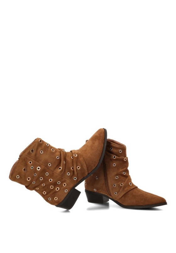 Botín antelina camel de mujer YULIA 5018