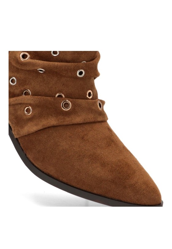 Botín antelina camel de mujer YULIA 5018