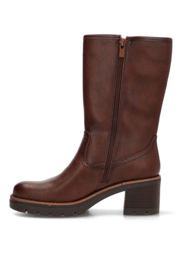Bota marrón antelina de mujer YULIA 5017