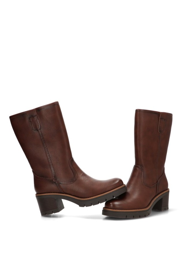 Bota marrón antelina de mujer YULIA 5017