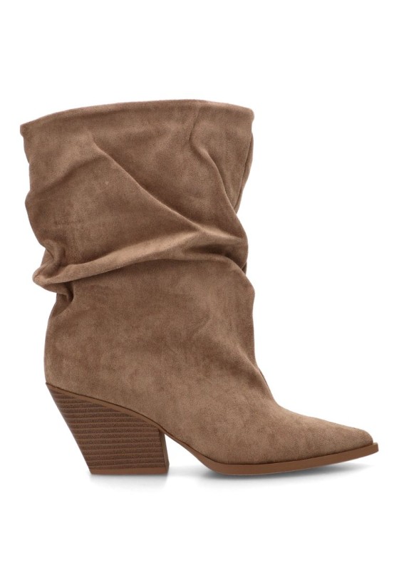 Bota con tacón alto de antelina para mujer CINK-ME 2581A