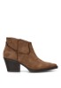 Botín campero en antelina taupe con tacón medio para mujer XTI 146517