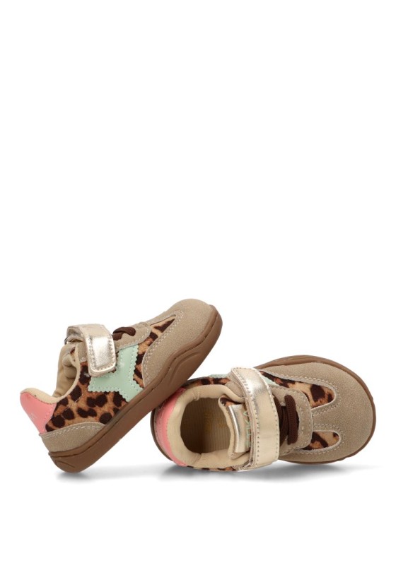 Deportivo leopardo de niña ETIKA 52465N respetuoso barefoot con cierre de velcro