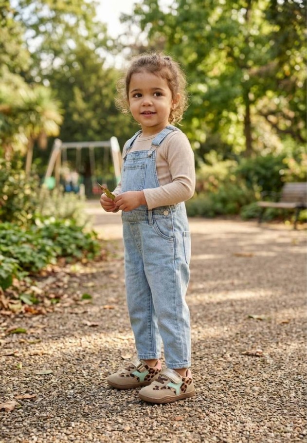 Deportivo leopardo de niña ETIKA 52465N respetuoso barefoot con cierre de velcro