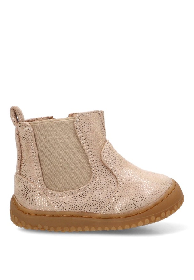 Botín taupe con brillo elástico de niña ETIKA 110586