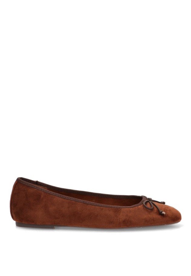 Bailarina de mujer en antelina marrón LUNA TREND M6545