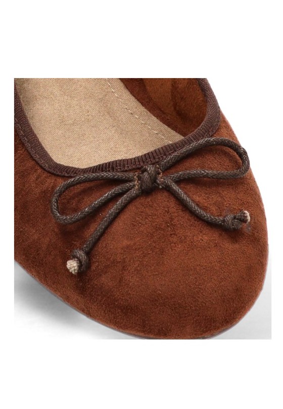 Bailarina de mujer en antelina marrón LUNA TREND M6545