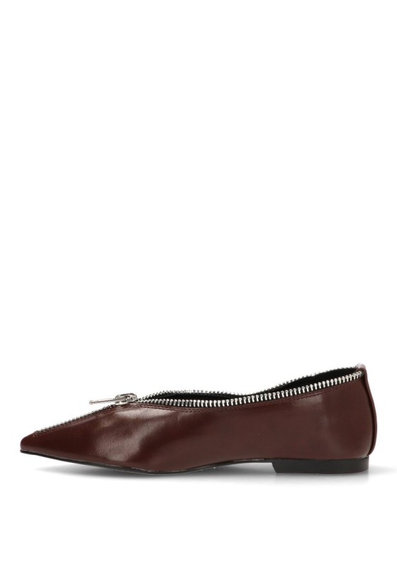 Bailarina con cremallera y suela plana de mujer LUNA TREND M6556