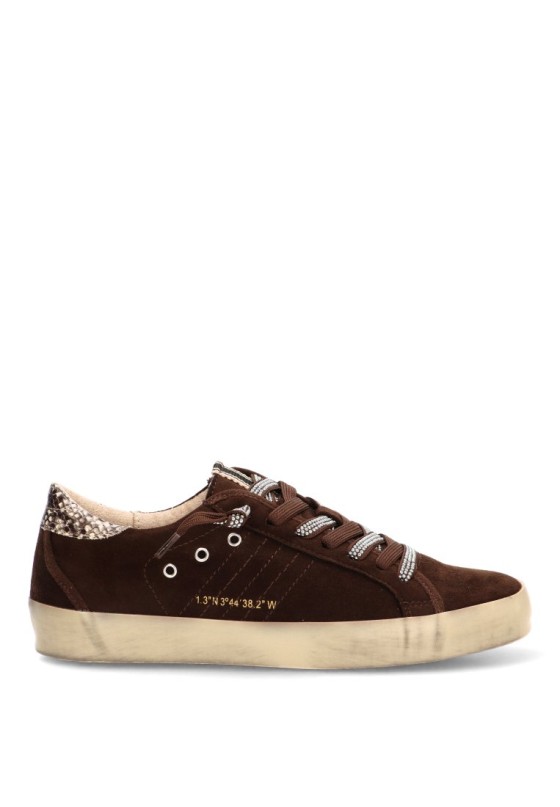 Deportivo casual de mujer YULIA M6501 en antelina café