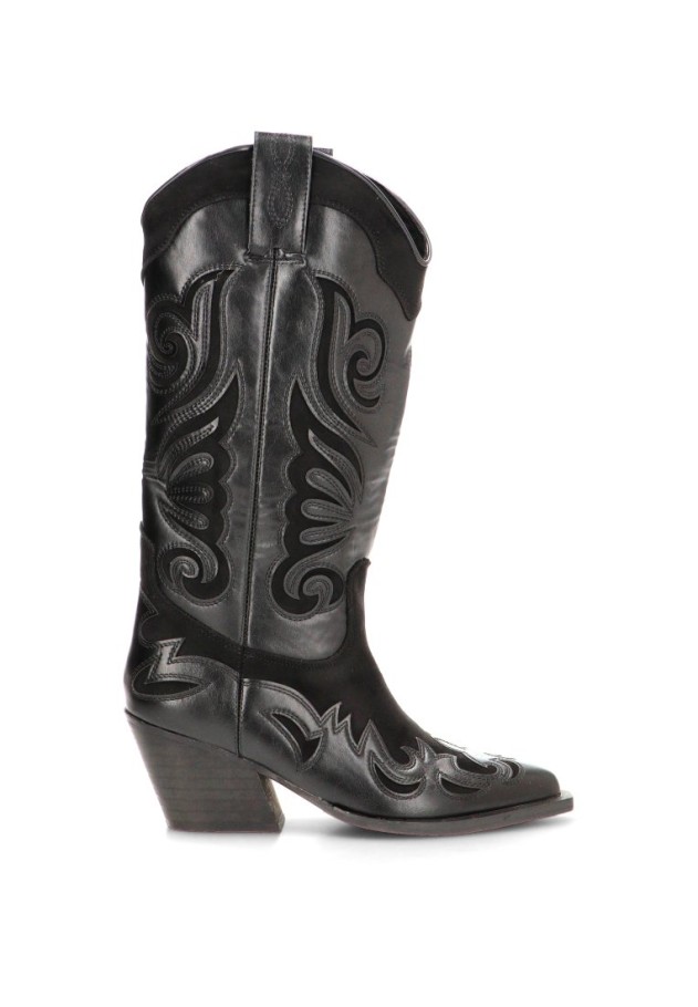 Bota campera con tacón medio de mujer LUNA TREND M6763