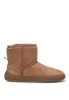 Botín taupe de mujer MUSTANG 85505 en antelina con suela plana barefoot