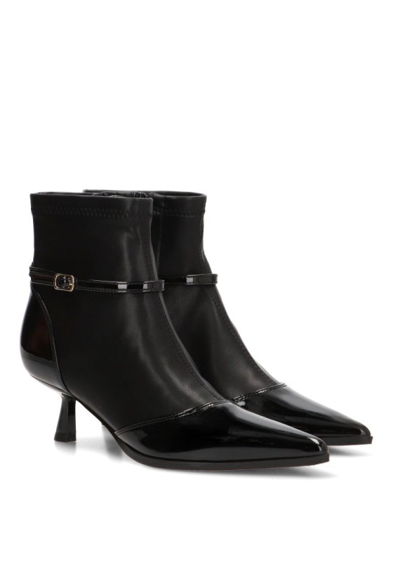 Botín negro con tacón kitten para mujer GIOSEPPO 76135