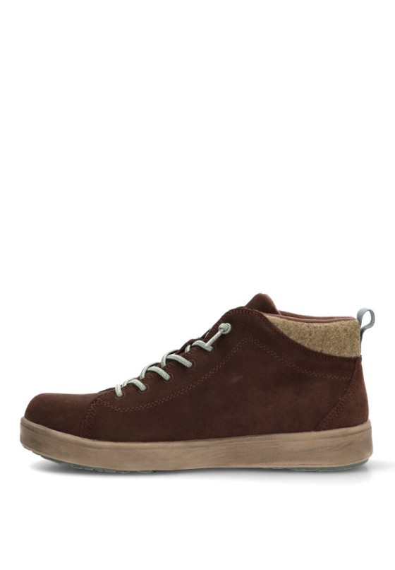 Botín AUSTIN para hombre WALK IN PITAS en piel marrón con suela plana