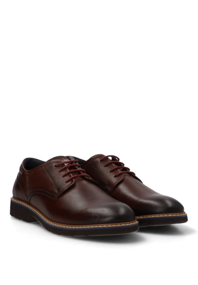 Bluchers de piel marrón con suela plana para hombre PIKOLINOS M7D-4289