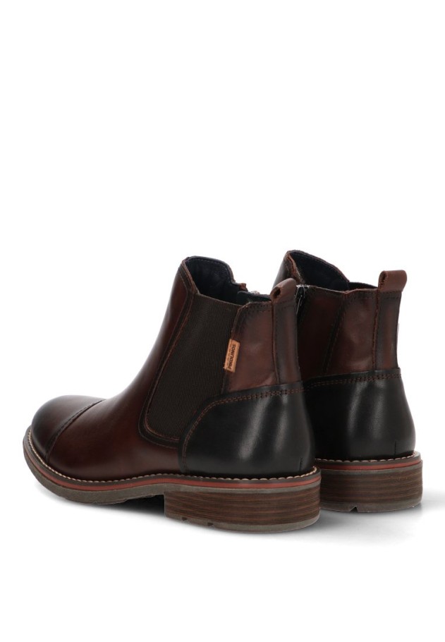 Botín Chelsea de piel marrón para hombre PIKOLINOS M2M-8022C1