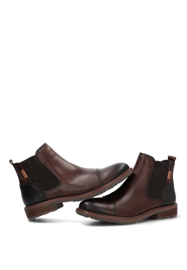 Botín Chelsea de piel marrón para hombre PIKOLINOS M2M-8022C1