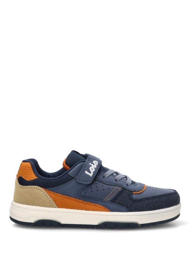 Deportivo niño LOIS 63346 marino con velcro y suela plana