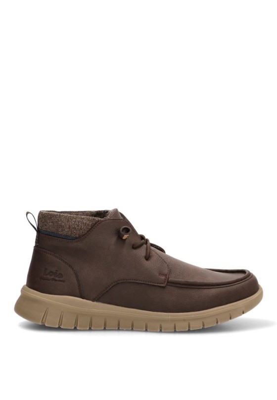 Botín chukka marrón con suela plana de hombre LOIS 64563