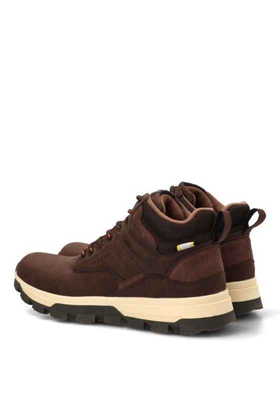 Botín trekking LOIS 64286 para hombre marrón sintético con suela plana