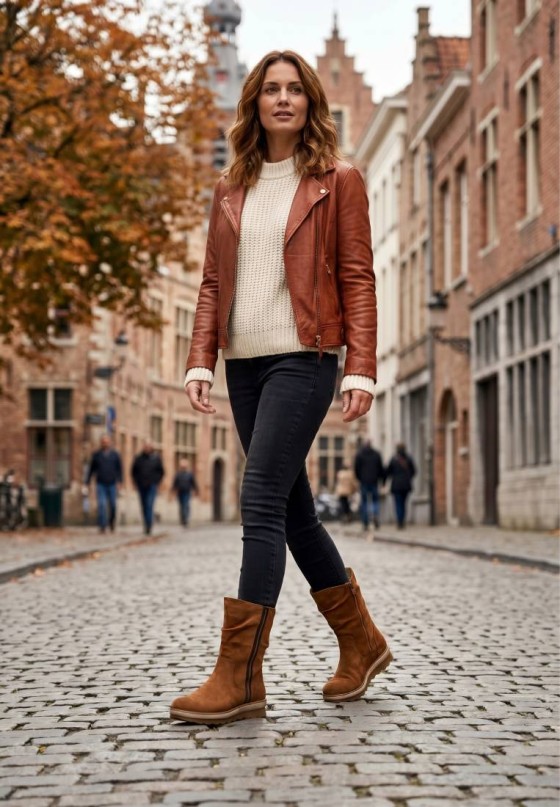 Botín camel de mujer ETIKA 11115