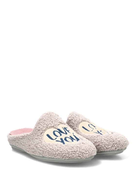 Zapatillas de casa con detalle de corazón de mujer VULCA-BICHA 4339