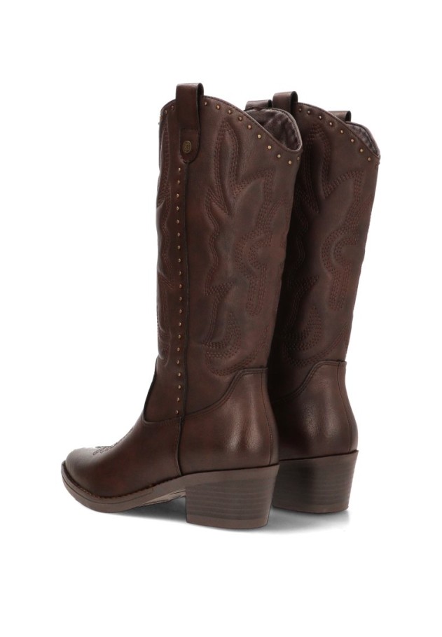 Bota campera XTI 146191 marrón con tacón medio de mujer