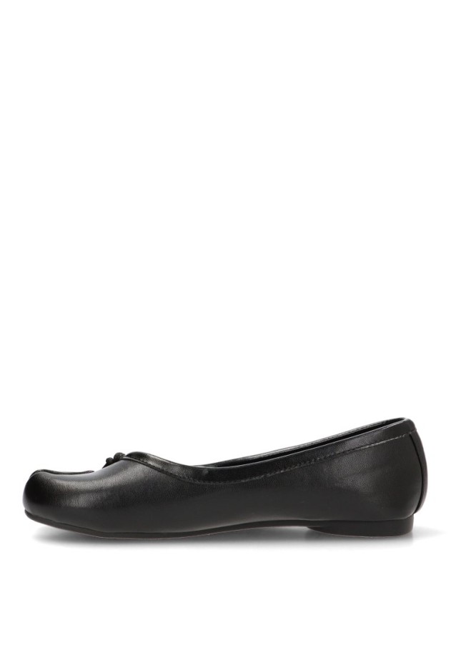 Bailarina negra con suela plana de mujer CEREZA P156