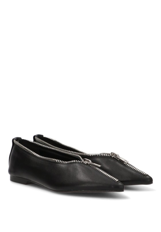 Bailarina con cremallera y suela plana de mujer LUNA TREND M6556