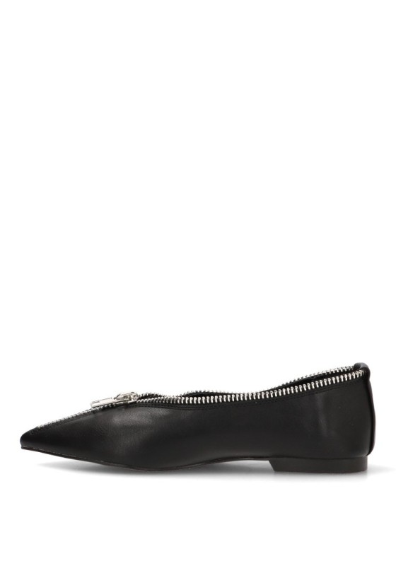 Bailarina con cremallera y suela plana de mujer LUNA TREND M6556