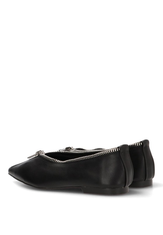 Bailarina con cremallera y suela plana de mujer LUNA TREND M6556