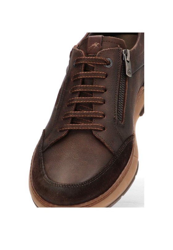 Deportivo en piel café de hombre FLUCHOS F2510