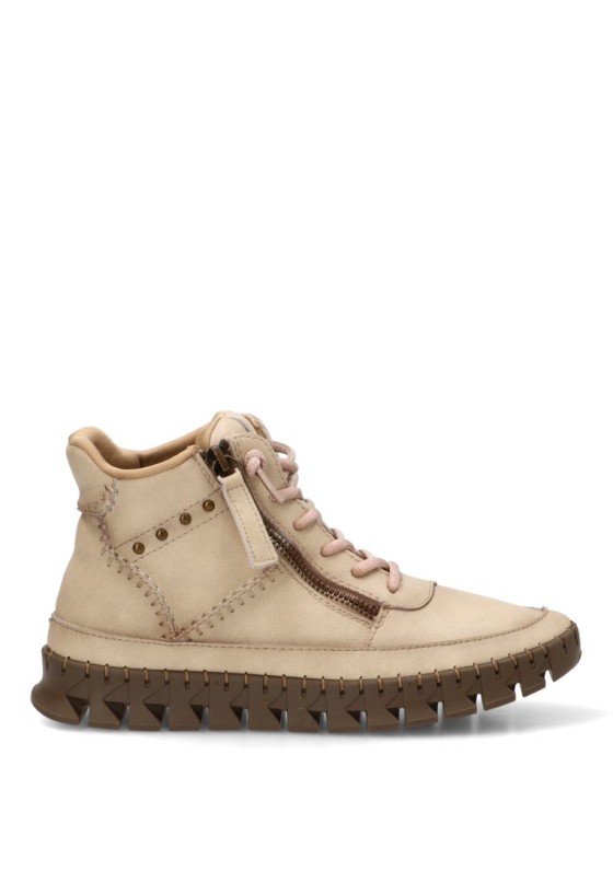Botín abotinado de piel color hielo para mujer FLEX PIES 4731