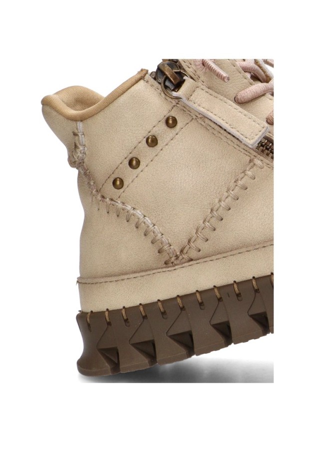 Botín abotinado de piel color hielo para mujer FLEX PIES 4731