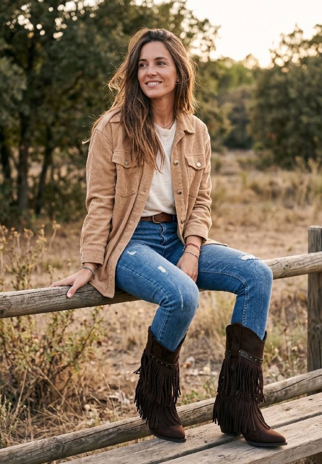 Bota café de mujer ETIKA 110569