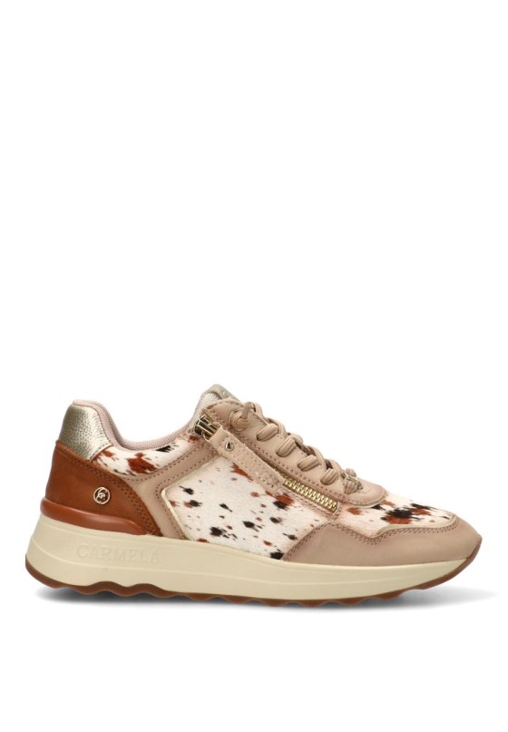 Deportivo en piel beige de mujer CARMELA 164360