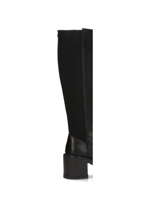 Bota negra con tacón alto y elásticos de mujer MUSTANG 56290