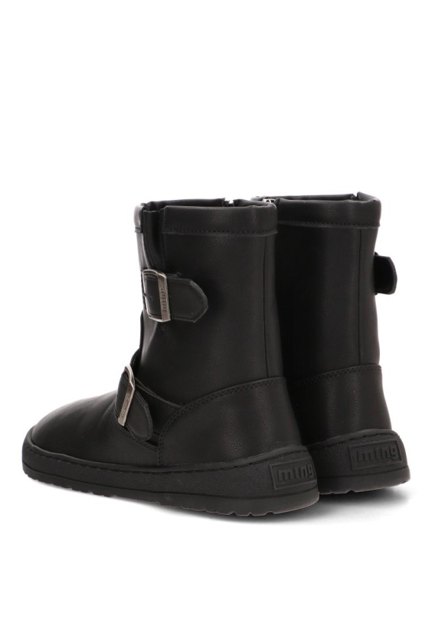 Botín negro barefoot con suela plana de mujer MUSTANG 55296