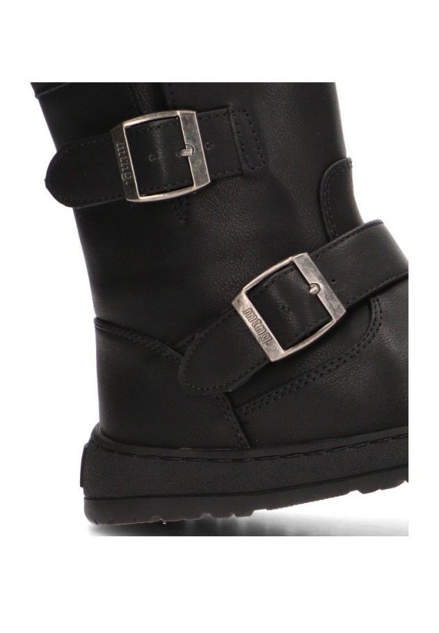 Botín negro barefoot con suela plana de mujer MUSTANG 55296