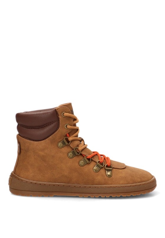 Botín arena de mujer MUSTANG 85512 estilo barefoot con suela plana