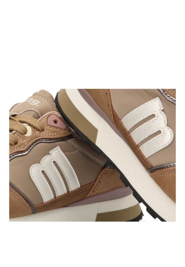 Deportivo casual sintético beige para mujer MUSTANG 60113