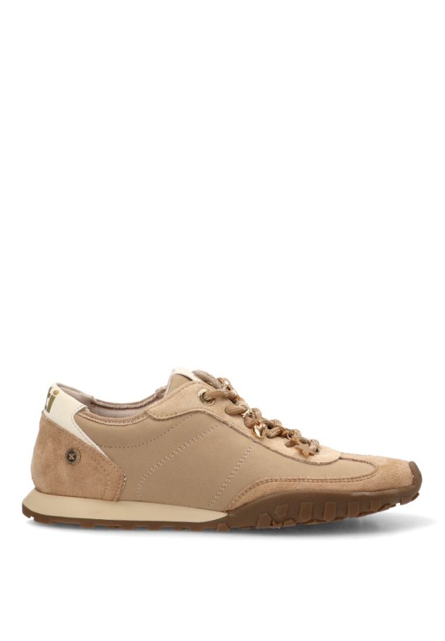 Deportivo beige XTI 146146 con suela plana para mujer