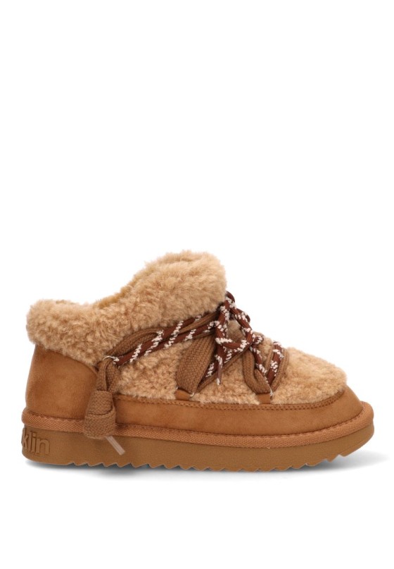 Botín camel con forro de pelo para mujer DR FRANKLIN DFSH426013