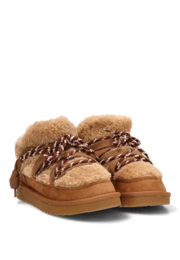 Botín camel con forro de pelo para mujer DR FRANKLIN DFSH426013