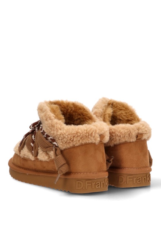 Botín camel con forro de pelo para mujer DR FRANKLIN DFSH426013