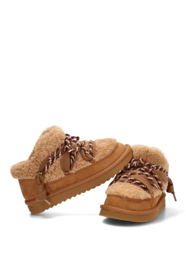 Botín camel con forro de pelo para mujer DR FRANKLIN DFSH426013