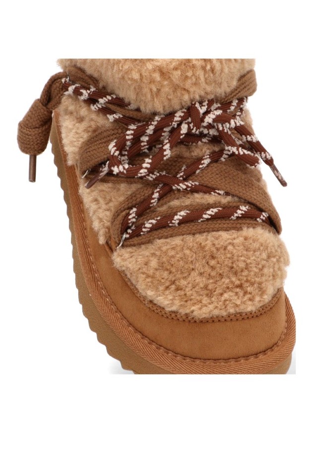 Botín camel con forro de pelo para mujer DR FRANKLIN DFSH426013