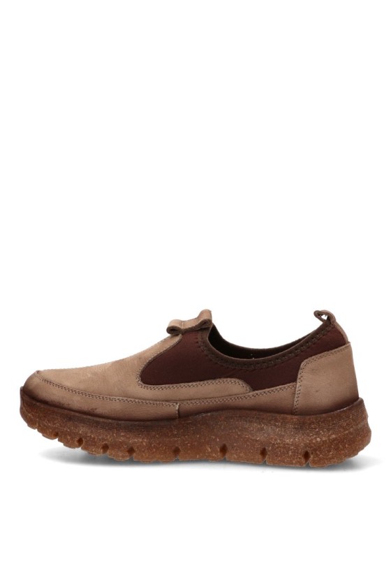 Mocasín Comfort 1401 para mujer 48 HORAS en piel taupe