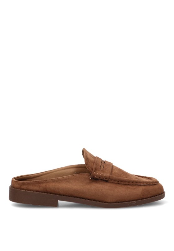 Zueco de antelina marrón para mujer CINK-ME 9883