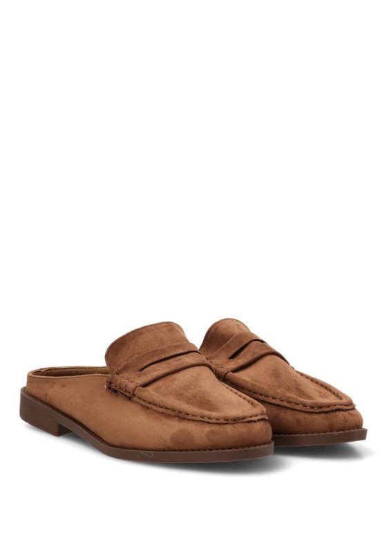 Zueco de antelina marrón para mujer CINK-ME 9883