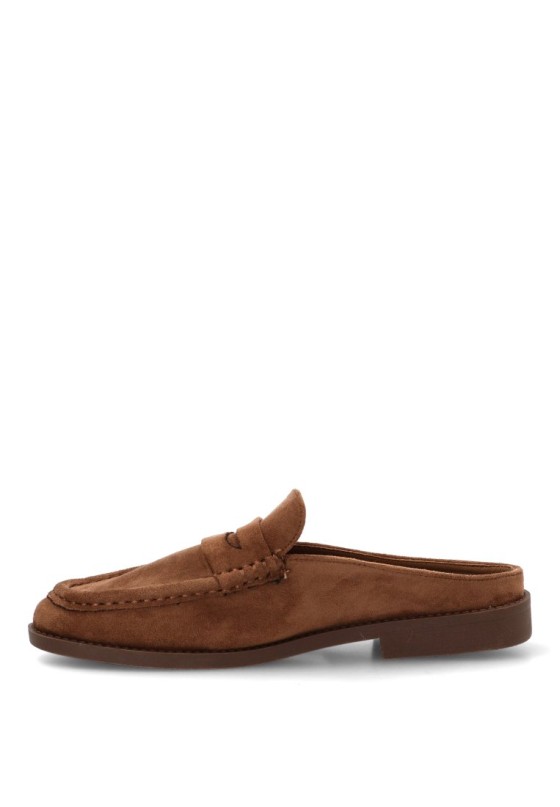 Zueco de antelina marrón para mujer CINK-ME 9883